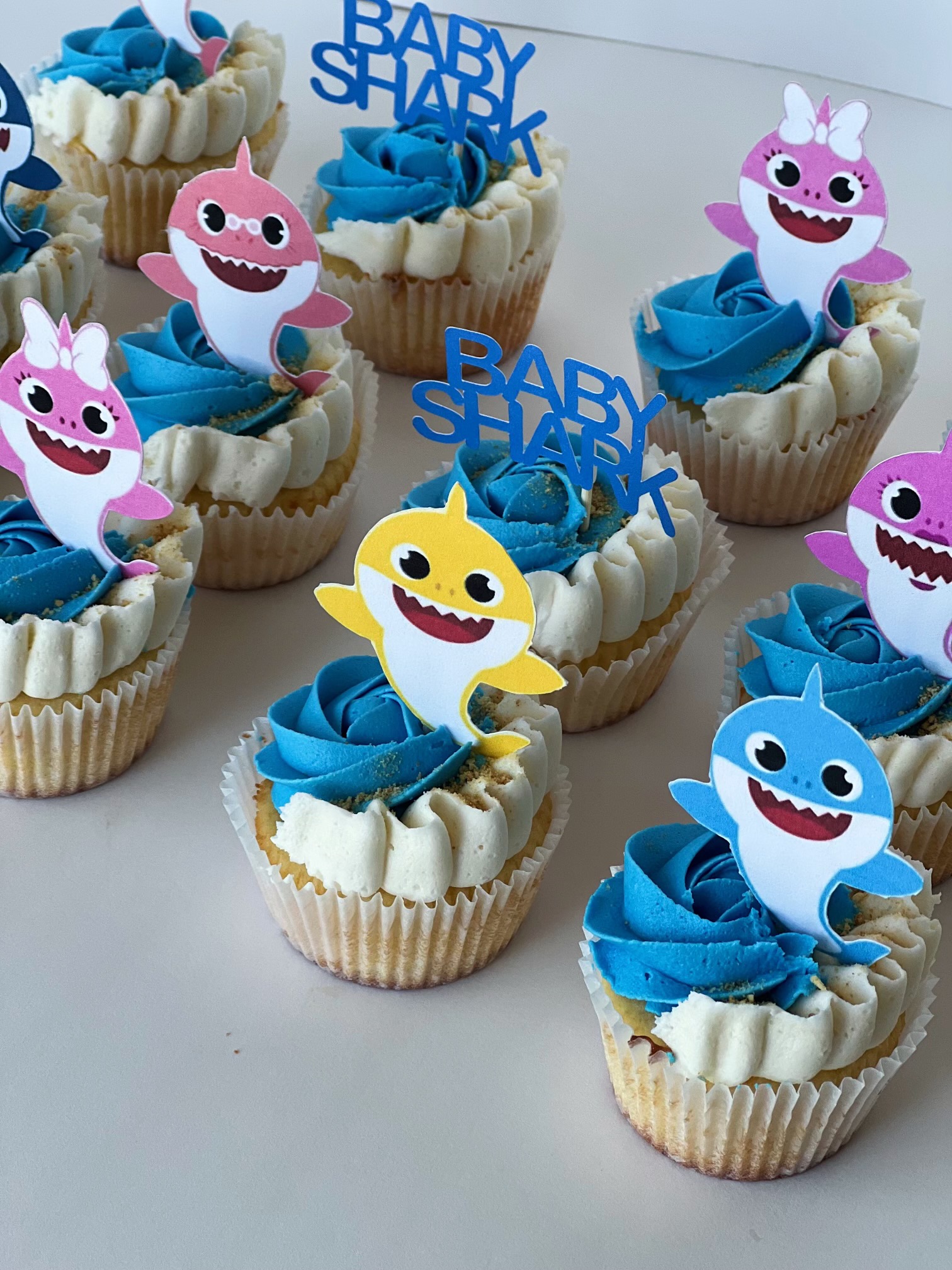 Baby Shark Cupcakes - Treats By T